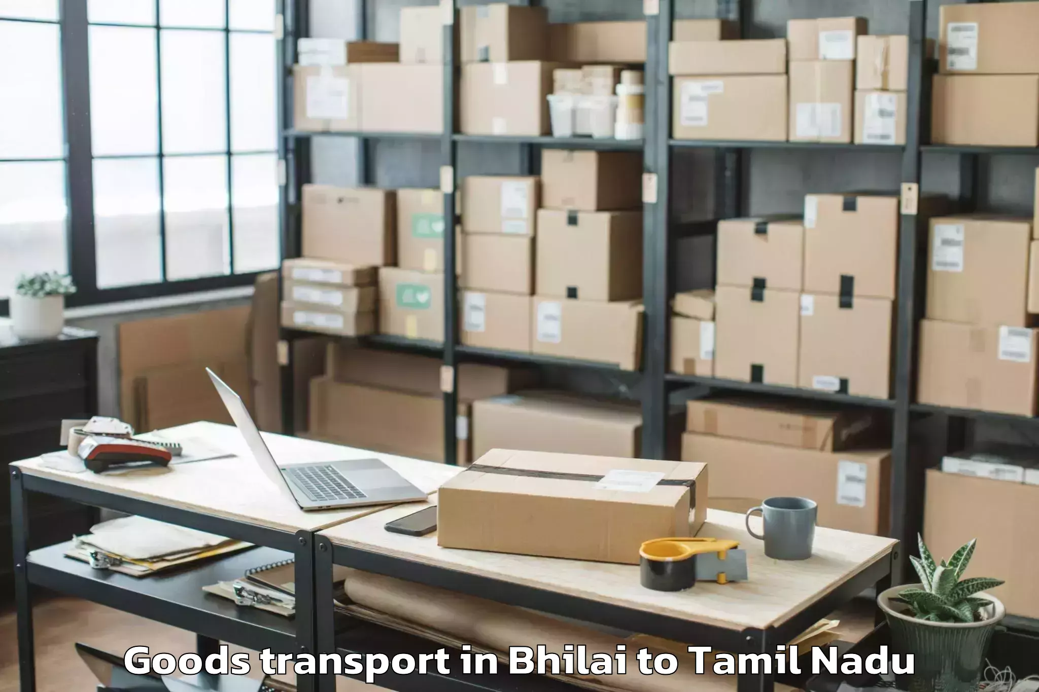 Professional Bhilai to Chennai Port Goods Transport